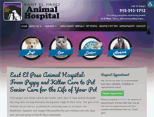 Tablet Screenshot of eastelpasoanimalhospital.com